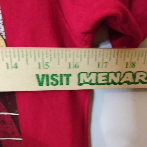 Marvel Deadpool T-shirt, sz S, Red, "Wanted" pre-owned - Picture 6 of 6